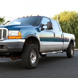 Spec-D Tuning 4PC Matte Black Front + Rear Textured Fender Flares Compatible with 1999-2007 Ford F250 F350 F450 Super Duty