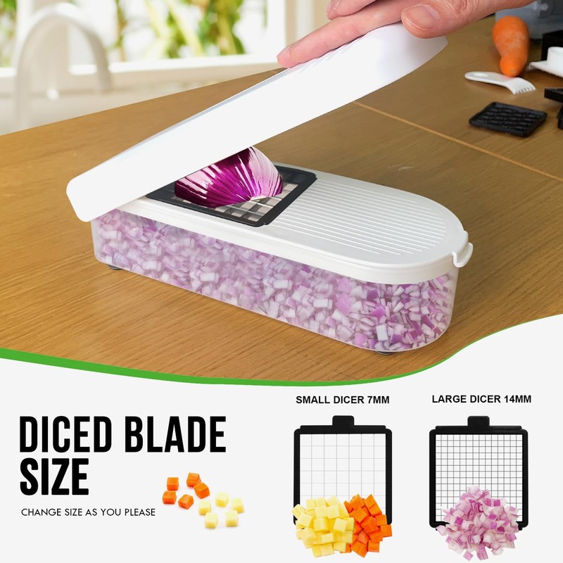 LHS Multifunctional Food Chopper - Onion, Vegetable Slicer Dicer Cutter,