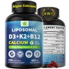 6-in-1 Plant Based Calcium Supplements for Women Men- Calcium 600mg