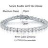 Gemsme 18K White Gold Plated 4.0 Round Cubic Zirconia Classic