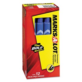 Avery 08884 Marks-A-Lot Large Chisel Tip Permanent Marker, Purple, 12 Each/DZ