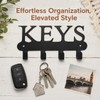 Solvio Key Holder for Wall, Black Metal Key Hooks Wall