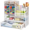 Marbrasse Mesh Desk Organiser,Stationary Organiser,Multifunctional Pen Holder,Desktop Storage and Drawer