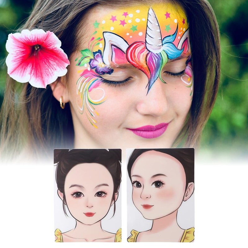 Lwuey Face Painting Exercise Board, Face Make-Up Stencil Make Up