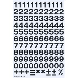 XIAXIN Waterproof PVC Number Sticker Set, Weatherproof, Water Resistant, Number, Characters, Nameplate, Suitcase, Nameplate, Locker, Indoor and Outdoor Use (Black)