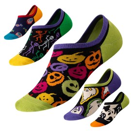 Hicomlor No Show Socks with Non-Slip Grip for Men&Women- Invisible Socks with Breathable Cotton for Sneakers 5Pairs Size 7-12