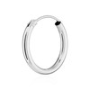 NKlaus Single 585 14 Carat Gold White Gold Hoop Earrings