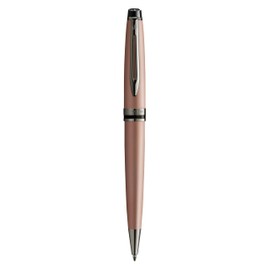 Waterman Expert Ballpoint Pen | Metallic Rose Gold Lacquer with Ruthenium Trim | Medium Point | Blue Ink | With Gift Box