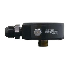GlowShift Oil Cooler Sandwich Plate Thread Adapter - 3/4-16 Thread - Install Oil Pressure & Temperature Sensors - Includes O-Ring, Port Plugs & Oil Feed/Return Line Fittings