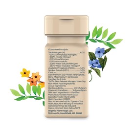 Organic Plant Magic - Truly Organic™ Easy to Use Soluble Plant Food Shaker: All-Purpose Fertilizer Concentrate for All Flower Vegetable Herb Fruit Tree Indoor Garden & House Plants [Two 3 oz Shaker]