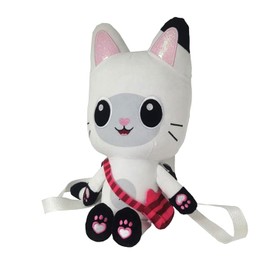 CYPBRANDS Plush Toy White Panda 38cm Plush Backpack with Zipper and Adjustable Straps Plush Toy Ideal for Boys and Girls