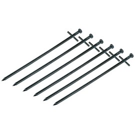 12 pcs Campiro® stell cross pegs 23cm x Ø 6mm pavillion tent awning rock ground peg