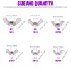 Swpeet 90Pcs 304 Stainless Steel Serrated Metric Wing Nuts Butterfly