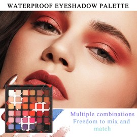 DWDiWen 36 Colors Makeup Eyeshadow Palette, Colorful Matte Glitter Eyeshadow Makeup Palette, Professional Waterproof Shimmer Eyeshadow Palette, Highly Pigmented Powder Eyeshadow Set(C)