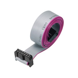 sourcing map IDC Wire Flat Ribbon Cable FC/FC Connector A-type 14 Pins 2.54mm Pitch 1m Length Gray
