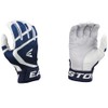 Easton MAV GT Baseball Batting Gloves | White/Navy | Adult