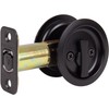 Round Pocket Door Lock, Privacy (Bed/Bath) Latch, 2-3/4" Backset, RCL,
