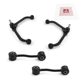 Metrix Premium Chassis Parts - 4 PC Front L/R Upper Control Arm & Front Sway Bar Stabilizer End Link Kit Fits 2002-2007 Jeep Liberty, Replacement RK3198, K7391, Made in Europe