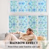 Window Privacy Film Blue Purple Floral Rainbow Glass Door Film