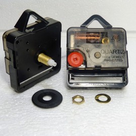 Non Ticking (Sweep) Clock Movement Mechanism - DIY - Fittings - Various Sizes (Medium: Total Length 18mm (Gold Thread 12mm))