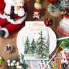 JarThenaAMCS 200Pcs Christmas Guest Napkins Watercolor Xmas Tree Snowflake Disposable