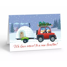 Stonehouse Collection New Address Holiday Christmas Cards - 18 cards & white envelopes - 20029