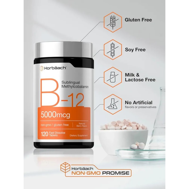 Metilcobalamina Vitamina B12 Sublingual 120 Tabletas Ok B71