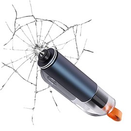 SKRFIRE Car Emergency Escape Tool, 2 in 1 Seat Belt Cutter and Window Breaker, Mini Hammer Emergency Rescue Tool, Easy to Use (Dark Blue)