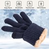 Winter Touch Screen Gloves for Men, Warm Knitted Fleece Thermal