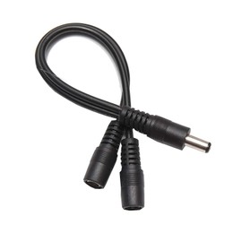 OMNIHIL DC Barrel Plug Splitter 2.1mm x 5.5mm, 1 Male Plug to 2 Female Jack