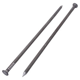 Marcopol (Pack of 3) Carbon Steel 8.0 x 300 mm Construction Nails Flat Round Head Multi-Purpose Common Wire Nails Woodworking (3, 8.0 x 300 mm)