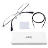 JoXiGo Half Frame Reading Glasses for Men Women Metal Rectangular