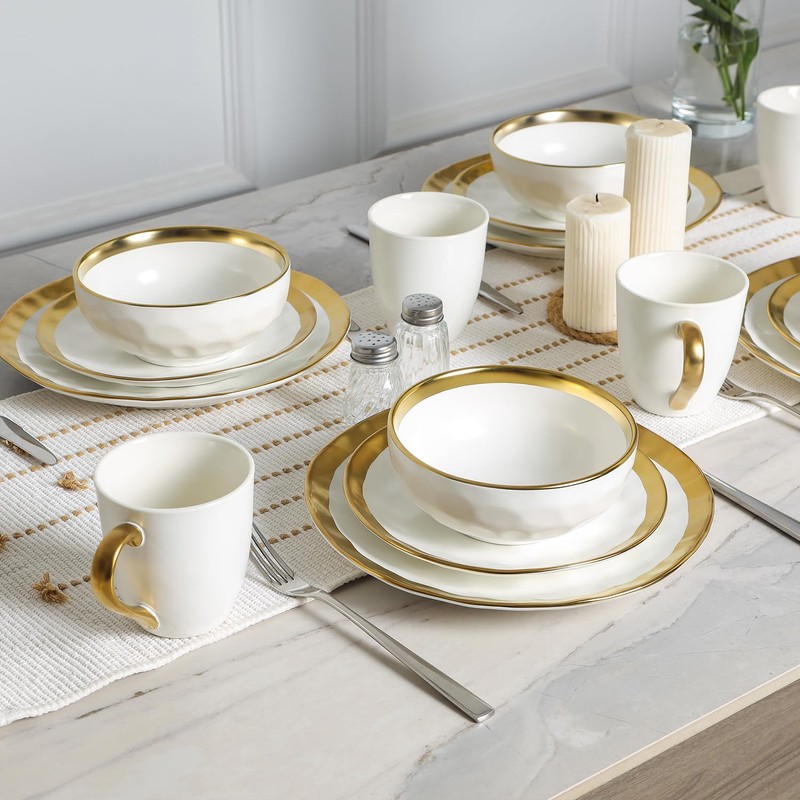 vicrays Ceramic Salad Bowls Set for Kitchen, Serving - 24