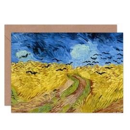 Artery8 Vincent Van Gogh Wheatfield With Crows Painting Fine Art Greeting Card Plus Envelope Blank Inside