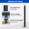Muzata Black Cable Railing Post 36 Inch 36"x2"x2" Level Drilled