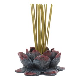 Ebros Buddha Padma Lotus Incense Holder Burner Figurine 4" Diameter Eastern Enlightenment Buddhist Meditation Home Fragrance Decor Accessory Statue