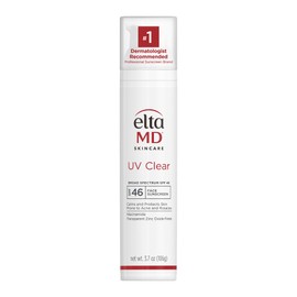 EltaMD UV Clear Face Sunscreen SPF 46, Oil Free Sunscreen with Zinc Oxide, Dermatologist Recommended, For Acne-Prone Sensitive Skin, 3.7 oz
