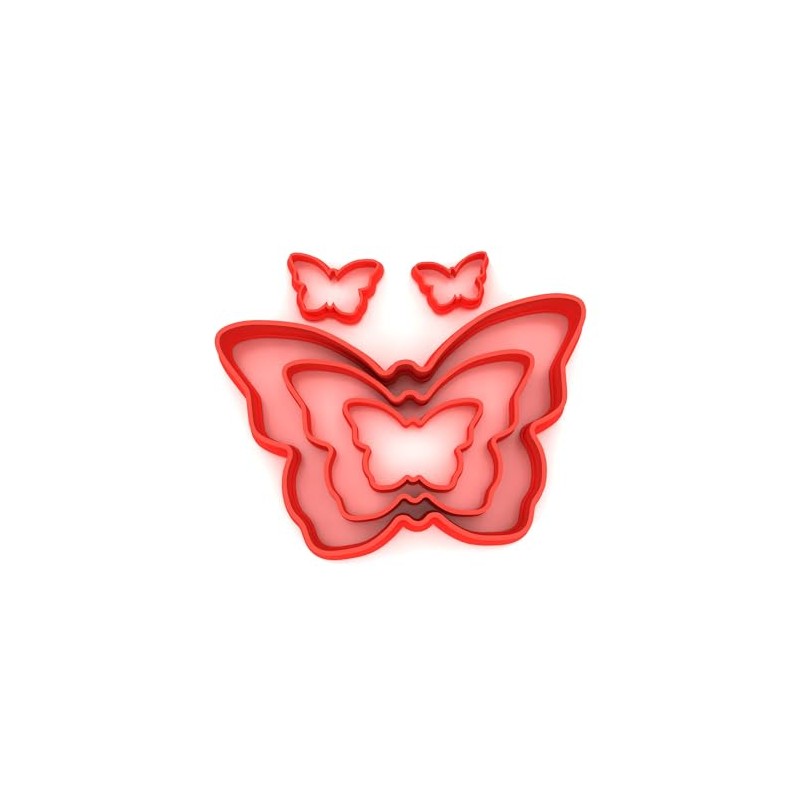 Set of 5 Butterfly Cutters Fondant Polymer Cookie Icing Crafts