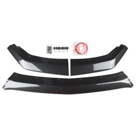 vks 2015-2023 Charger Front Bumper Lip, IKON V3 Style Carbon Fiber Black ABS Front Air Dam Chin Spoiler Splitter 3PCS, 2016 2017 2018 2019 2020 2021