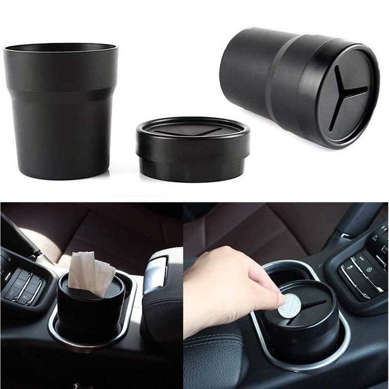 Car Trash Can with Lid, FIOTOK Mini Auto Garbage Can