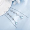 Moon Phase Earrings 925 Sterling Silver Moon Drop Earrings Half