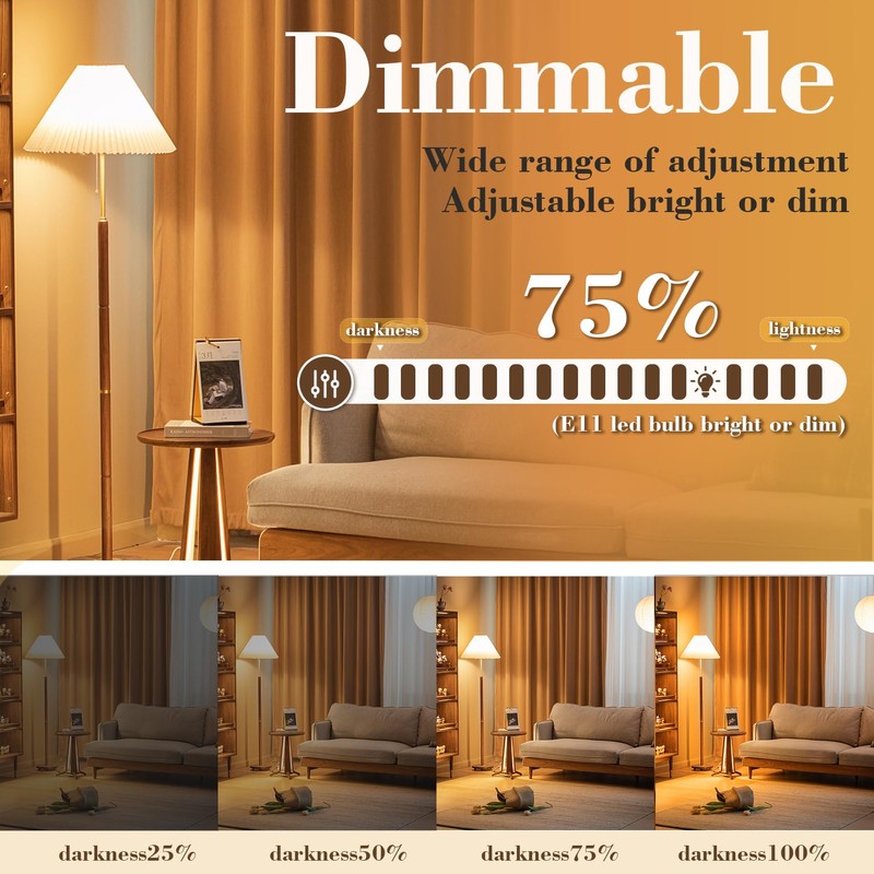 E11 Led Bulb, JDE11 120V 75W or 100W Halogen Candelabra
