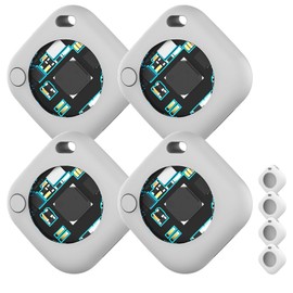 Air Tracker Tag-4 Pack, Item Finder Works with Find My App (iOS Only), Suitable for Luggage, Bags, Wallets, Backpacks, Keys Tracking Tag,IP67 Waterproof with Holder Keychain