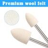 loghohu 40Pcs Polishing Bits 1/8 Inch Shank Wool Polishing Points