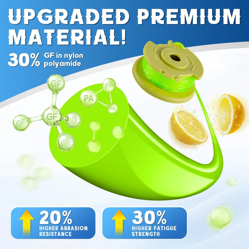 CHIHOLEN 4pcs Strimmer Spool Compatible with Ryobi One PLUS+ AC80RL3,