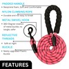Glorypet Rope Dog Leash 5 ft, Heavy Duty, Reflective, Tangle-Free