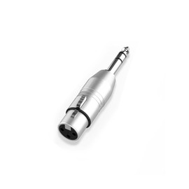 CableCreation XLR 3 Pin Female to 1/4" 6.35mm Plug Socket Audio Adapter, Silver