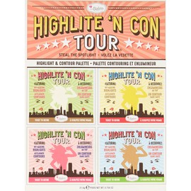 theBalm Highlighting & Makeup Conceal Powders 'N Contour Palette, Highlighters Shimmer, Matte, Bronzer, Blushes, Multicolor, 0.8 ounces