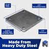 Bobco Metals 5”X5” Weldable Square Steel Metal Baseplate - A36