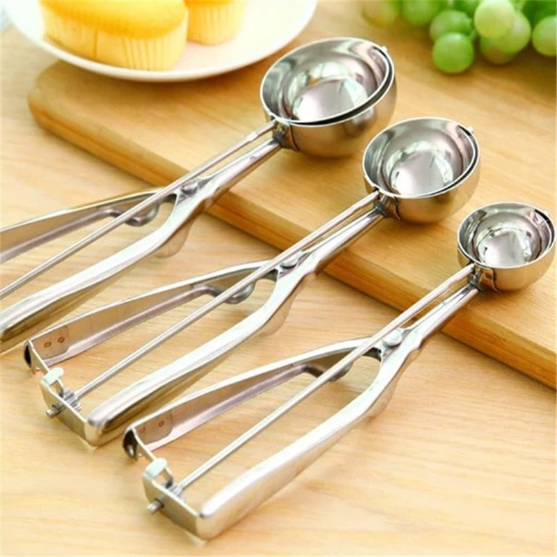 Ice Cream Disher Ice Cream Spoon Stainless Steel Clean Convenient
